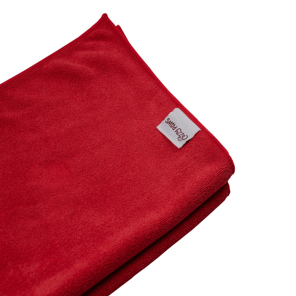 Serviette rouge pour chien