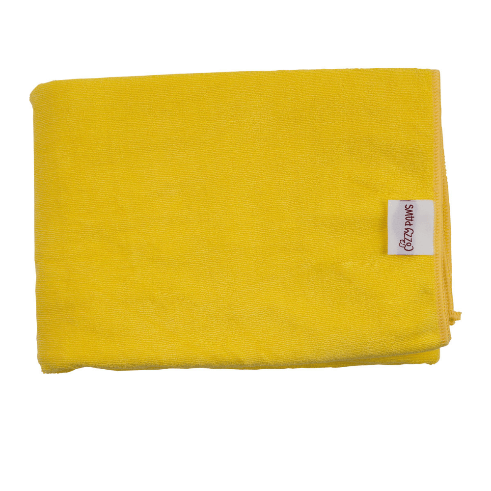 Serviette jaune pour chien