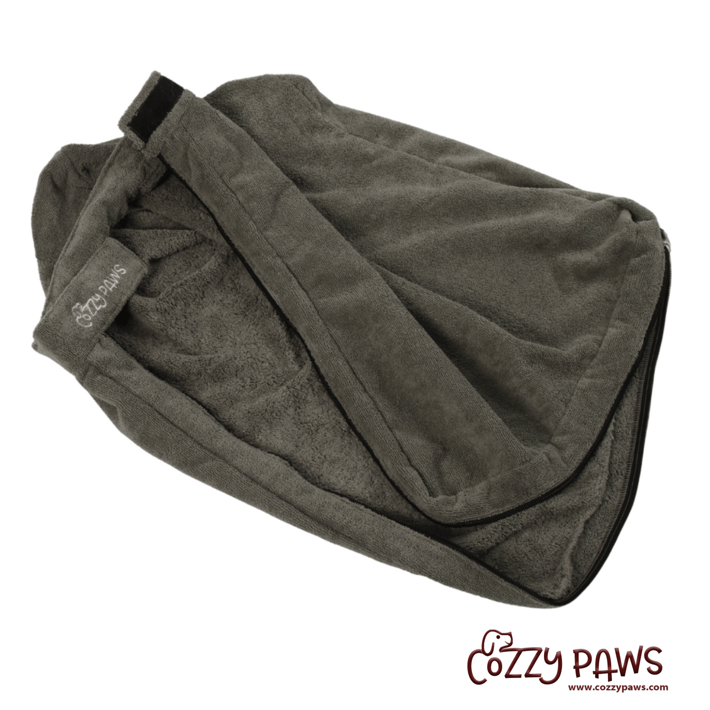 Sac de séchage gris de luxe pour chien