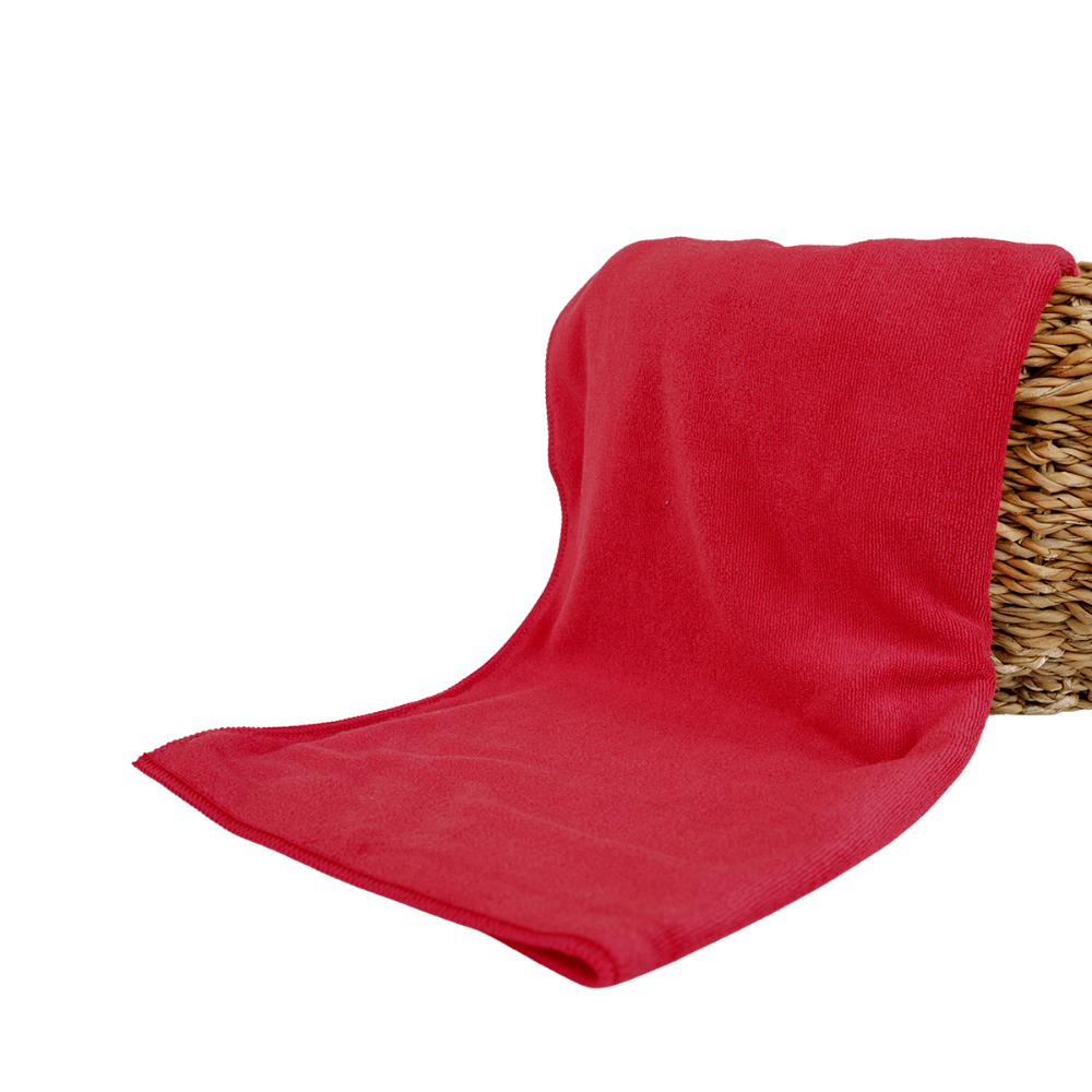 Serviette rouge pour chien