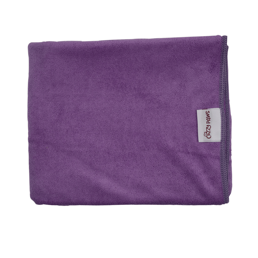 Serviette violette pour chien