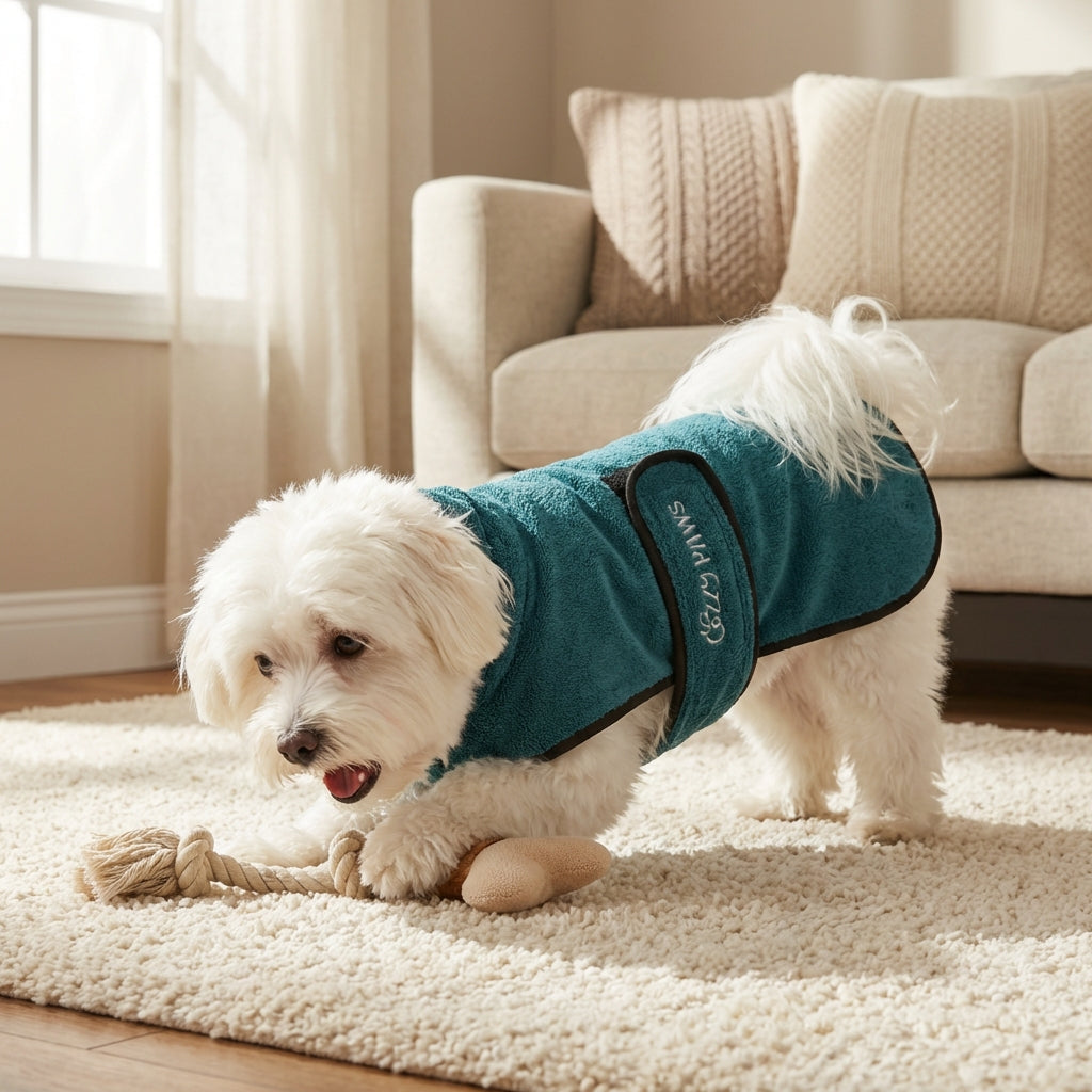 🐾 Peignoir de Bain pour Chien CozzyPaws – Doux, Chaud et Confortable 🐾
