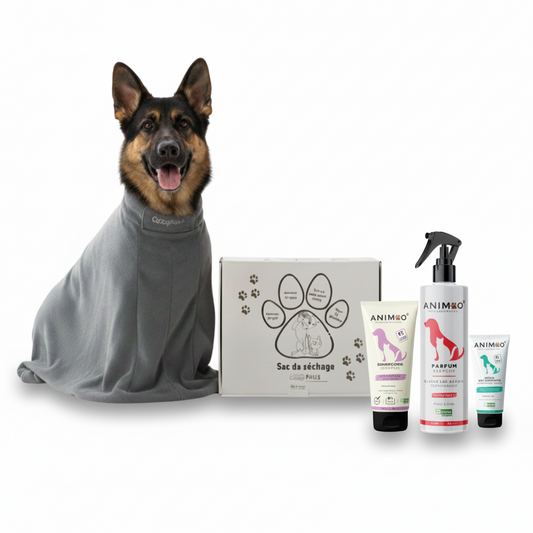 King Size Pack – Taille XL (Sac + Spray + Shampoo + Crème offerte) très grands chiens – premium & royal