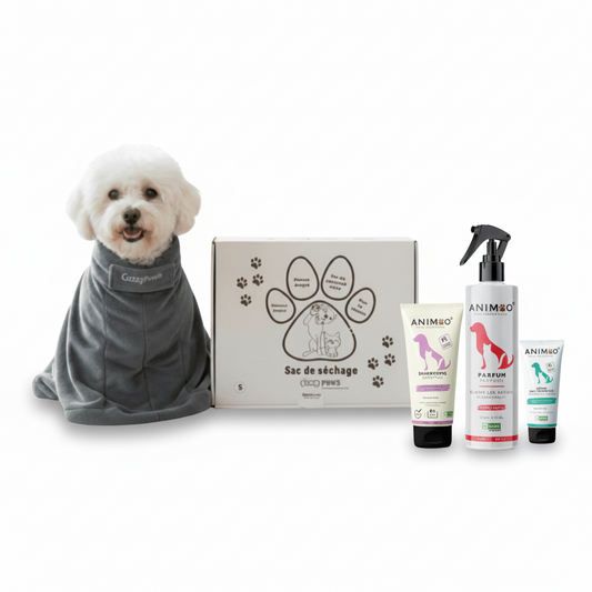Puppy Fresh Pack – Taille XS (Sac + Spray + Crème offerte) chiots ou petits chiens – fraîcheur & douceur