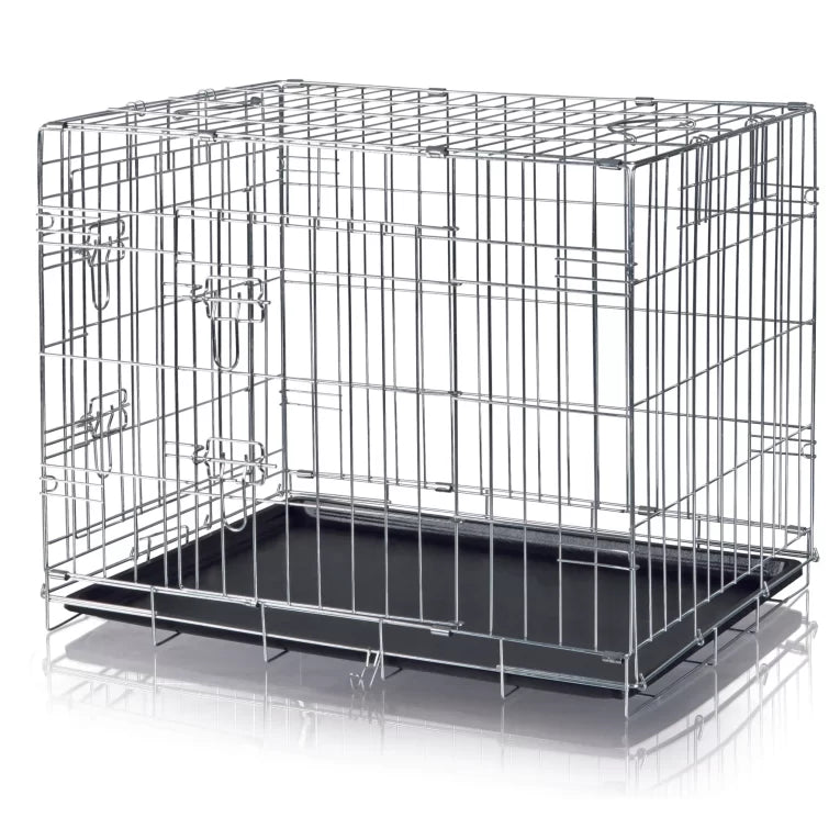 Cage de Transport avec Porte Métallique pour Chien et Chat