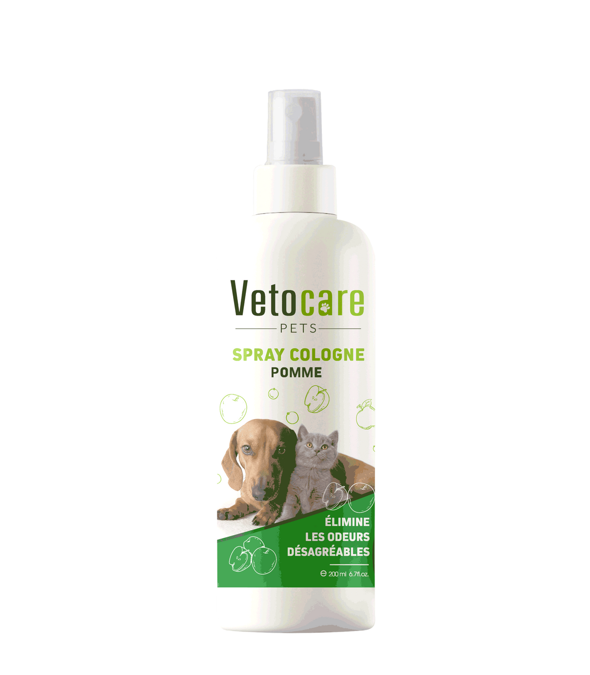 Spray Cologne Pomme 200 ml – Parfum Naturel pour Chien et Chat