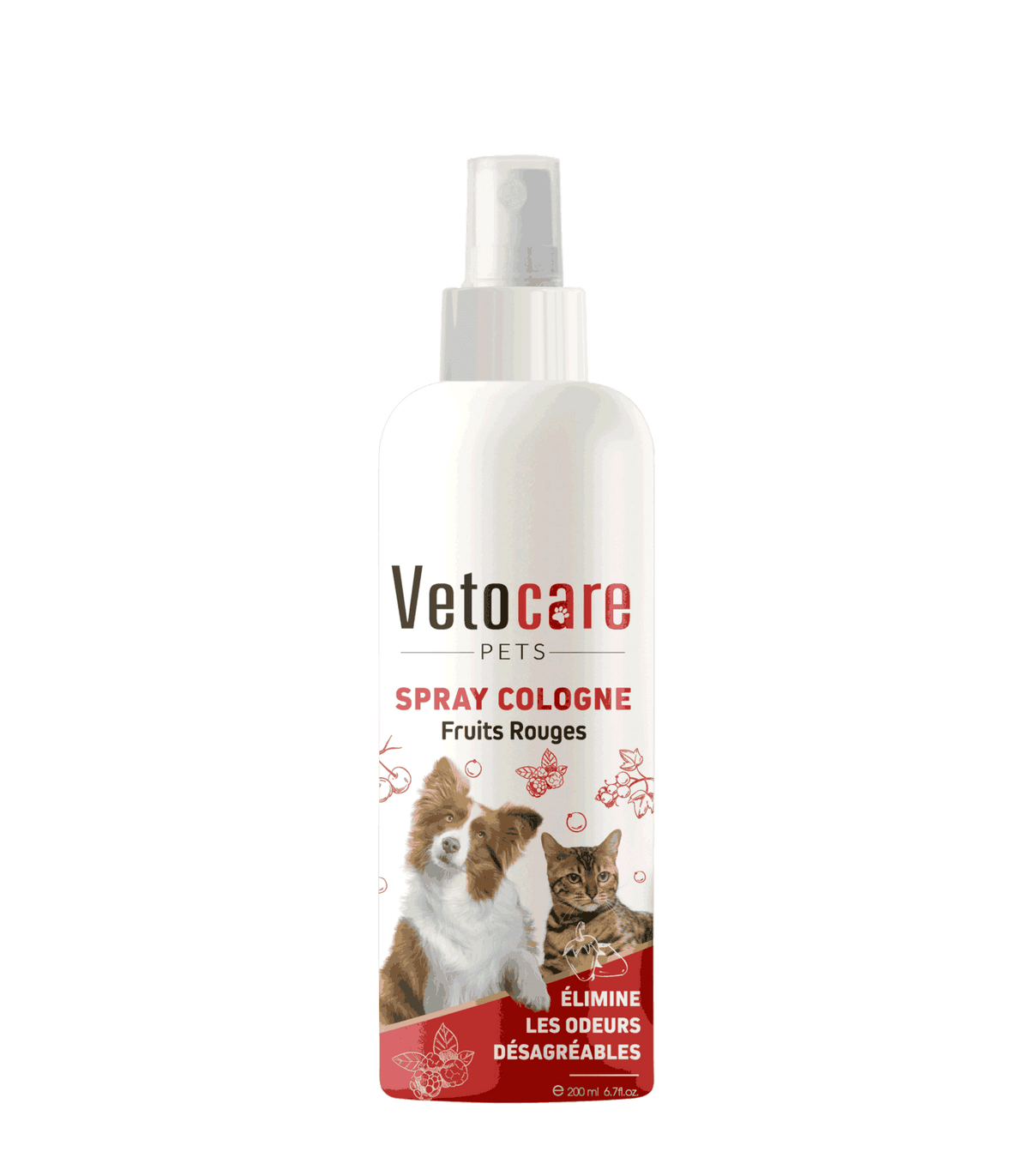 VetoCare Spray Cologne Fruits Rouges Chien et Chat 200 ml