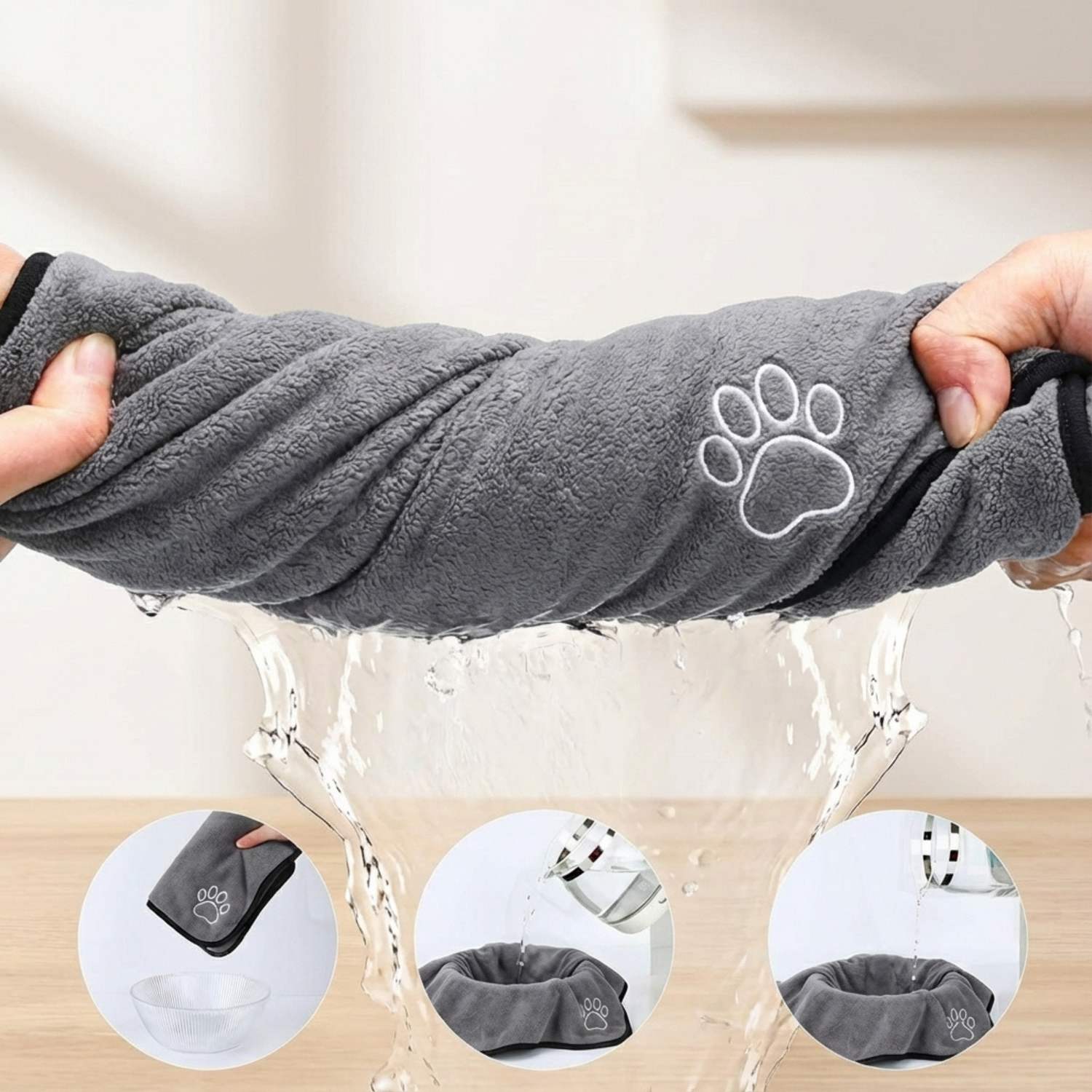 Serviette chiens et chats