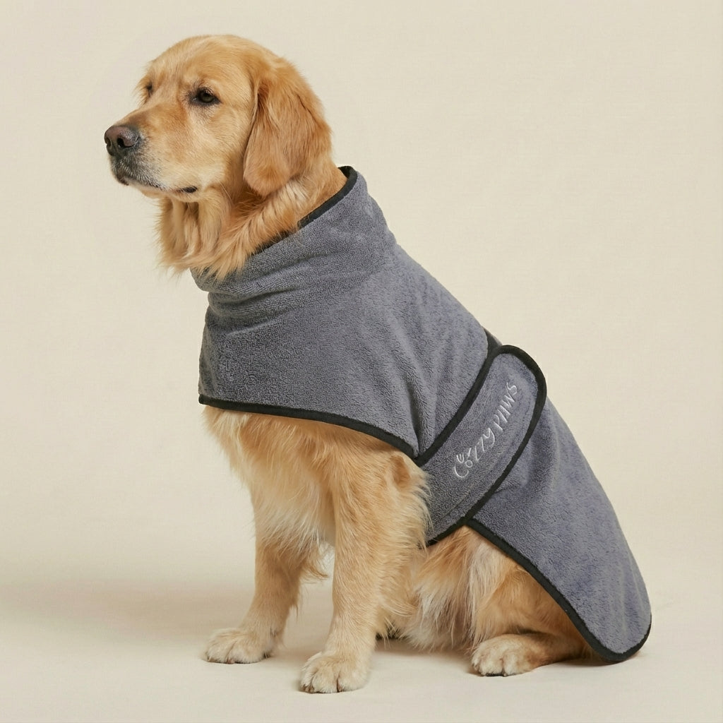 🐾 Peignoir de Bain pour Chien CozzyPaws – Doux, Chaud et Confortable 🐾