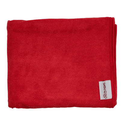 Serviette rouge pour chien