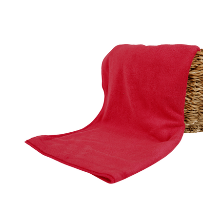 Serviette rouge pour chien