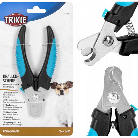 Coupe-griffes TRIXIE 16 cm réf. 2368, emballage et détails du mécanisme
