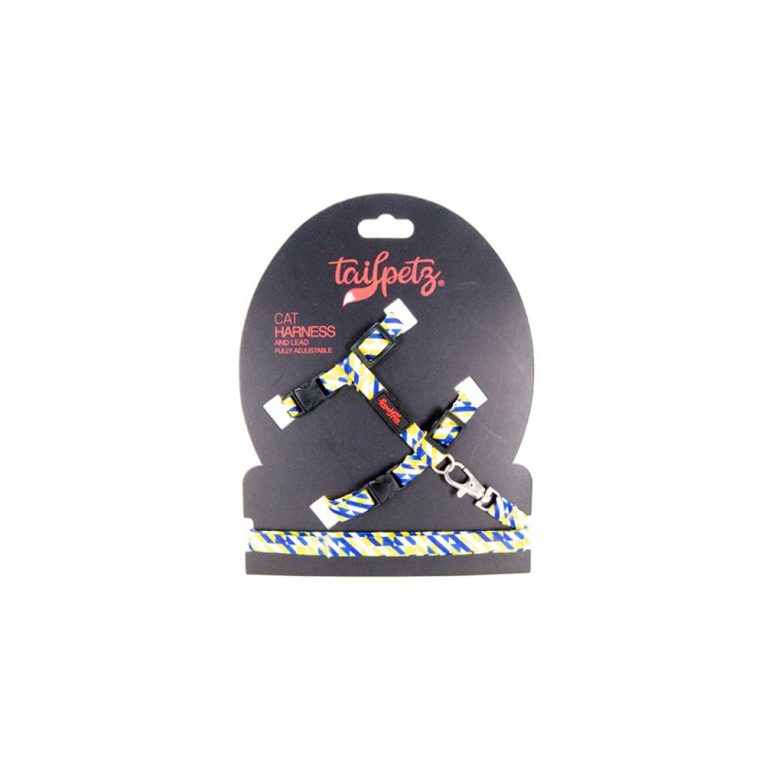 Ensemble Collier, Harnais et Laisse en Jean pour Chat