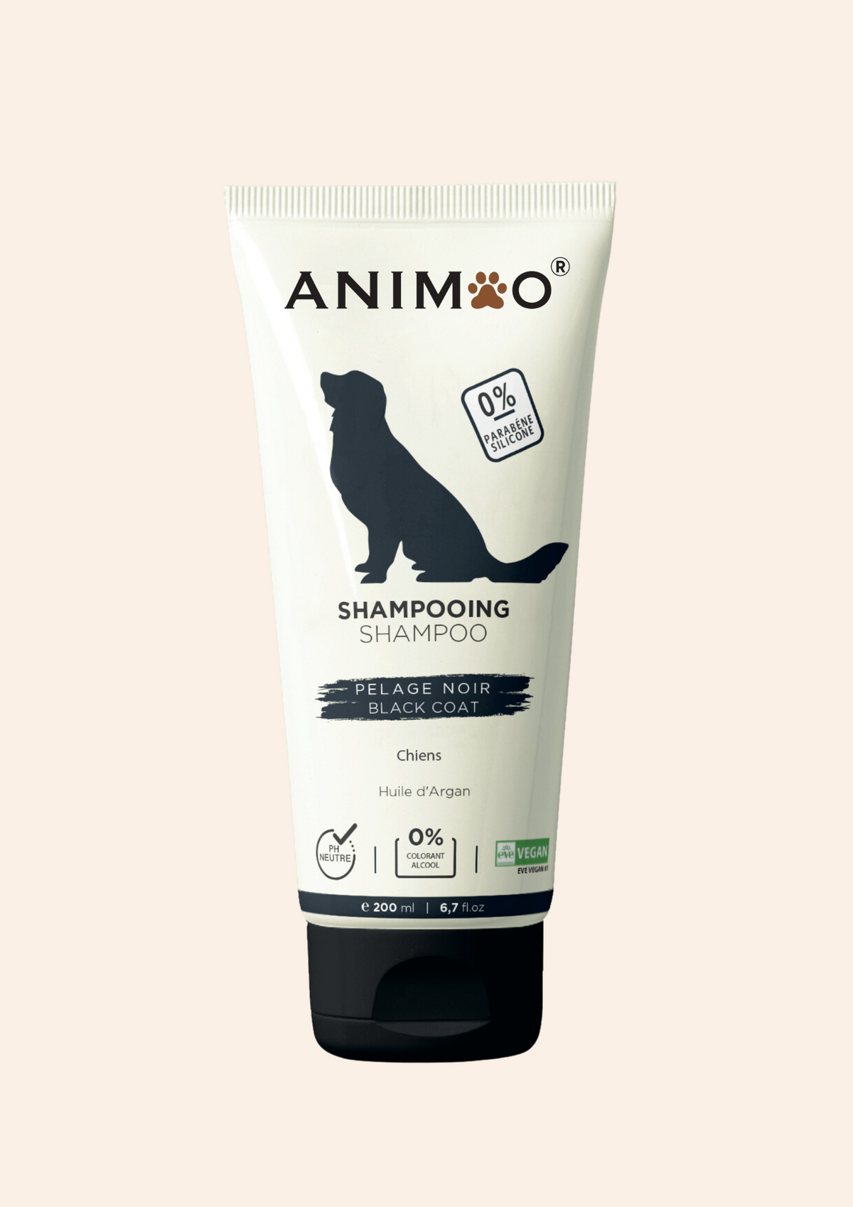 Shampooing Pelage Noir ANIMOO 200 ml