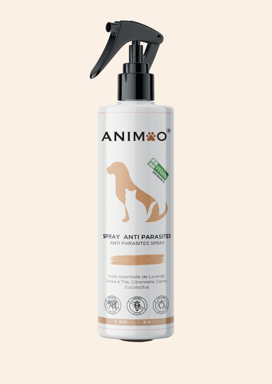 Spray Antiparasitaire ANIMOO 250 ml pour chien et chat